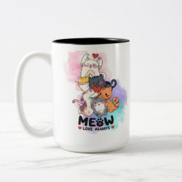 Katt kärlek alltid mugg