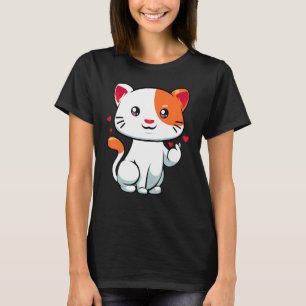 Katt Kärlek Fingrar Hand Symbol Söt Husdjur Djur H T Shirt