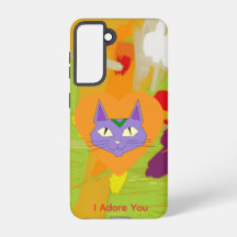 Katt Kärlek Hjarta Samsung Galaxy Mobilskal