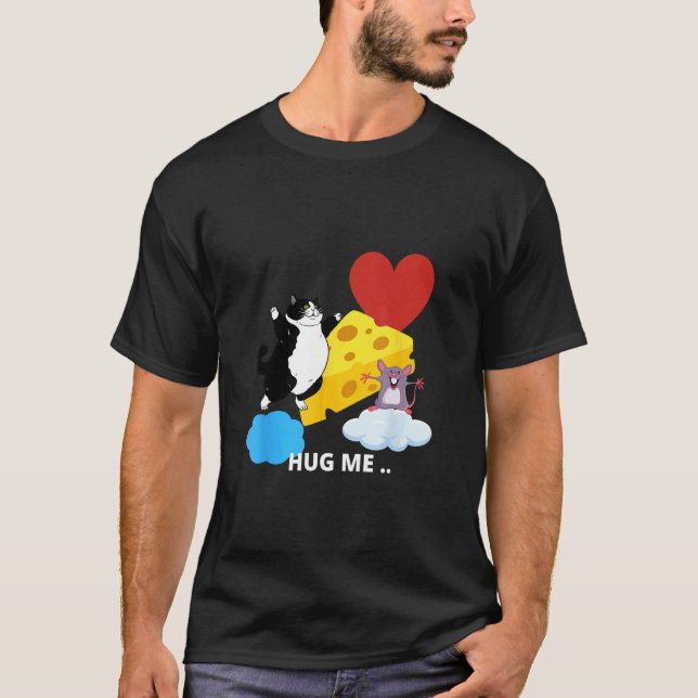 katt, kärlek,rolig,mus,schack t shirt (Framsida)