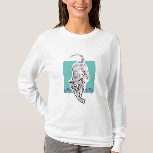 Katt-Katt katt T Shirt (Framsida)