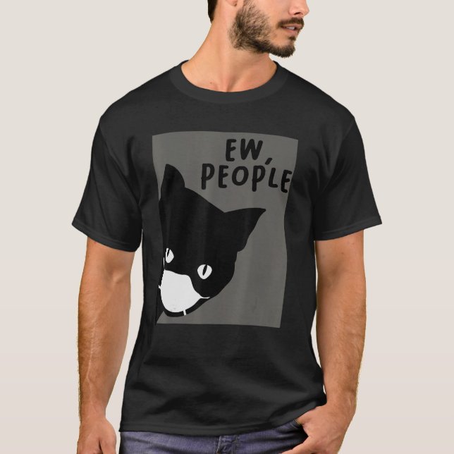 Katt katt med Ansikte Mask ÄN KAT 1 T Shirt (Framsida)