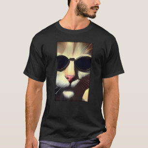 Katt Katt Solglasögon Vilda Djur Husdjur Tige T Shirt