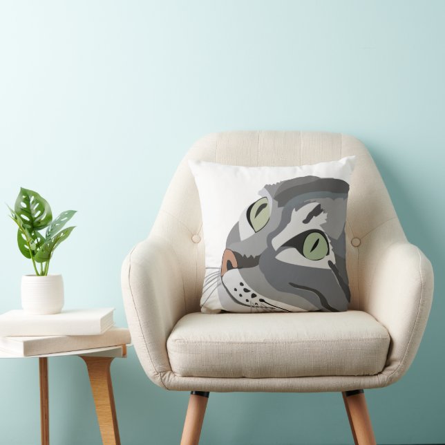 Katt kattdjur ögon  kudde (Stol)