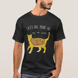 Katt Katter är gjorda av socker krydda kattunge v T Shirt