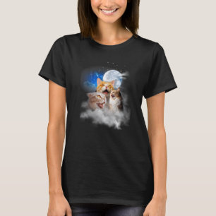 Katt Katter jamar mot månen Katt T Shirt