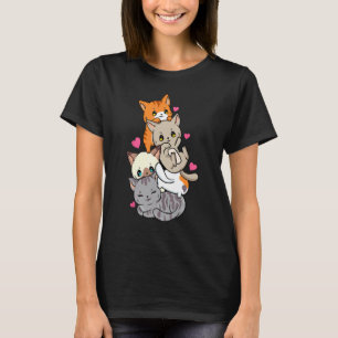 Katt Katter Söt Kisse Neko Present T Shirt
