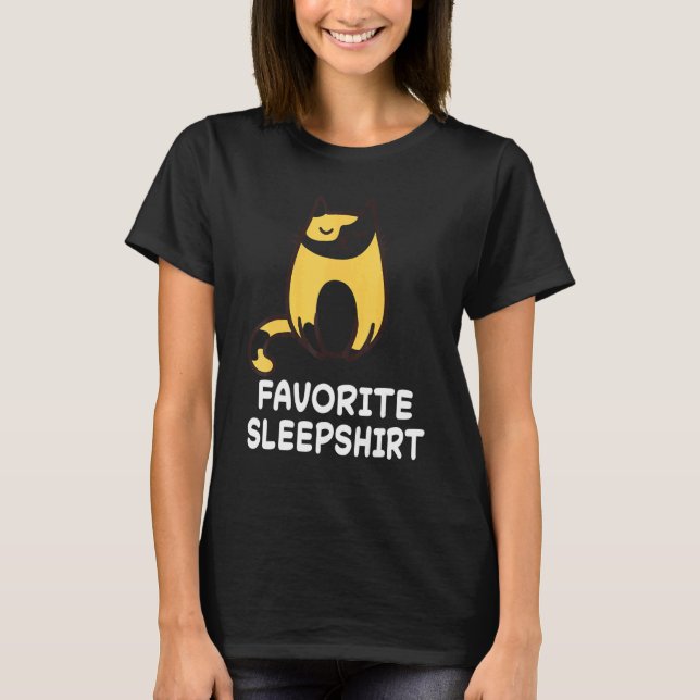 Katt Katter Tupar Sovande Sömn Pyjamas Pyjamas Nat T Shirt (Framsida)
