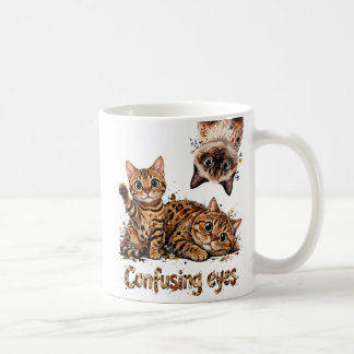 Katt Kattliknande Trio i Blom Katt Ögon kattunge K Kaffemugg