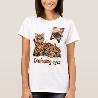 Katt Katttrion i blom, Kattens söta, Rolig katt T Shirt