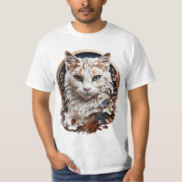 katt,kattunge med blomma t shirt
