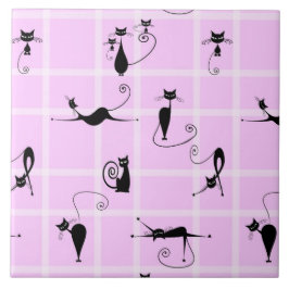 Katt keramisk bricka kakelplatta