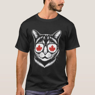 Katt Kisse Mia Kanada Flagga Roliga Cana T Shirt