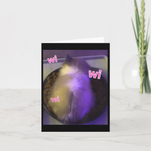Katt Kitten Eating Meme Gen Z Humor Kort