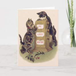 Katt Kittens Kalender Julgran Helgkort