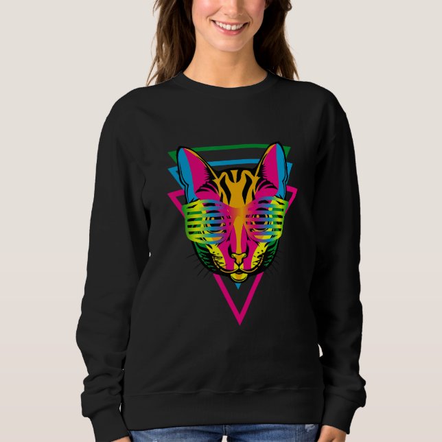 Katt Kittens Party Rollig EDM Musik Rave Techno T Shirt (Framsida)