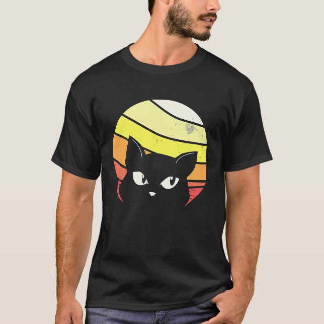 Katt Kittens Retro Vintage T Shirt (Framsida)