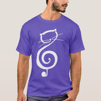 Katt Kittyreble Musik Clef Rolig Katt Noter Kvinno T Shirt