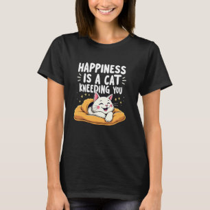 Katt knådar kakor Söt katt som spinnar Mamma T Shirt