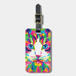 Katt konst konstgjord Aesthetic Cat Bilder Cat Art Bagagebricka