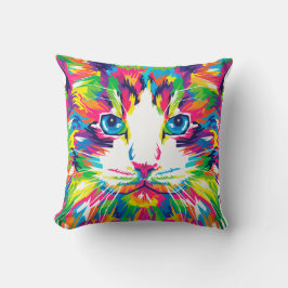 Katt konst konstgjord Aesthetic Cat Bilder Cat Art Kudde