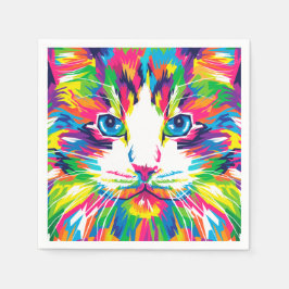 Katt konst konstgjord Aesthetic Cat Bilder Cat Art Pappersservett