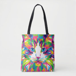 Katt konst konstgjord Aesthetic Cat Bilder Cat Art Tygkasse