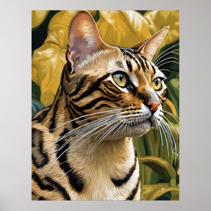 Katt - konst - Skriv ut Poster