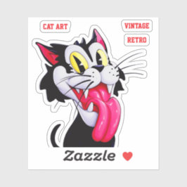 KATT KONST VINTAGE RETRO KLISTERMÄRKEN