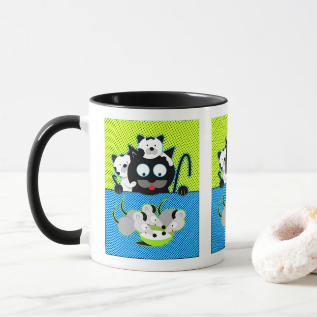 Katt kontra miskaffe Mugg (Med munk)