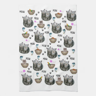 Katt Kött av kök, handduk Kökshandduk