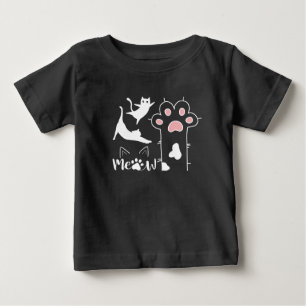Katt, kött och Tassar i Cute Teckning T Shirt