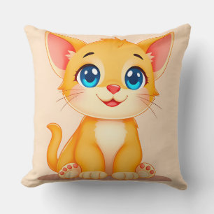Katt Kuddpillow Present Mysig Djurdekoration Kudde