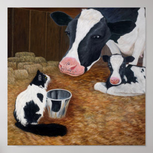 Katt, kummel och kalv poster