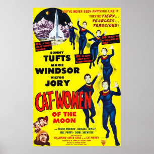Katt-Kvinnor i Måne Poster
