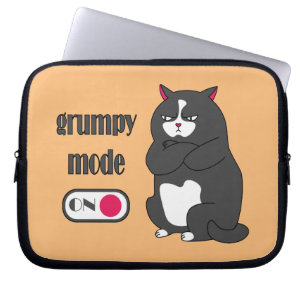 Katt laptop sleeve i lustigt tjock