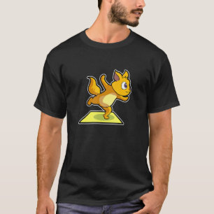Katt Lat Yoga Positioner Sport Gymnastik Ohm Hjärt T Shirt