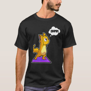 Katt Lat Yoga Positioner Sport Gymnastik Ohm Hjärt T Shirt