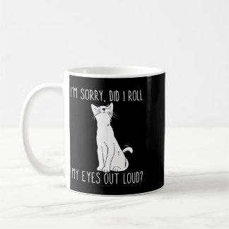 Katt ledsen gjorde jag rullade ögonen högt rolig k kaffemugg