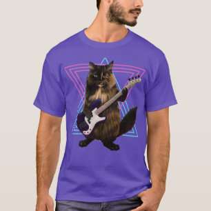 Katt leker basguitar 1 t shirt