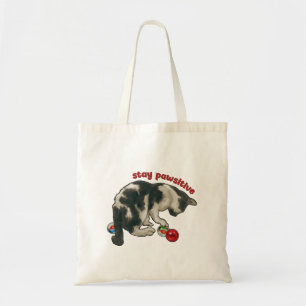 Katt leker med MARMOR, Håll klorna positiva, Puns Tygkasse