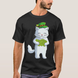 Katt Leprechaun Glad St Patricks Day Irländsk Sham T Shirt