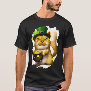 Katt Leprechaun St Patricks Day Kattunge Katter T Shirt