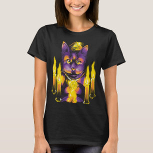 Katt & Ljus Wicca Häxa Magi Pagan T Shirt