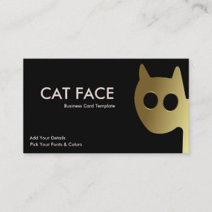 Katt Logotyp - Guld Cat Visitkort