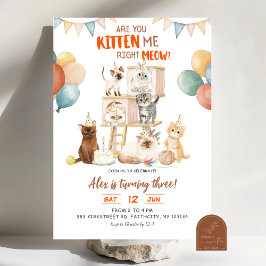 Katt Lover du Kitten Höger Meow? Ålder Födelsedag Inbjudningar
