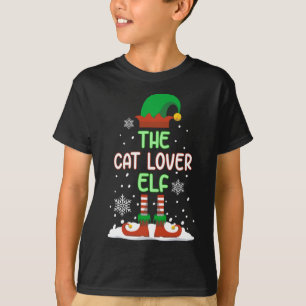 Katt Lover Elf-familjen, som matchar jul T Shirt