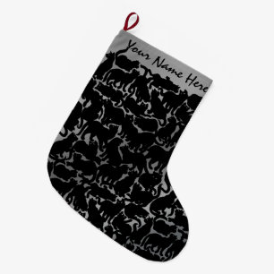 Katt Lover-julklapp, anpassad lagring Stor Julstrumpa