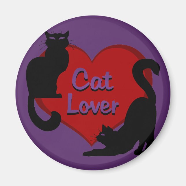 Katt Lover Magnet Kattunge Fridge Magnet Anpassa (Framsidan)