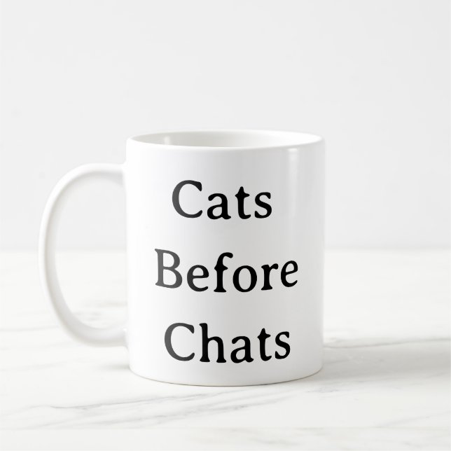 Katt Lover Mugg - Katter före Chattor (Vänster)